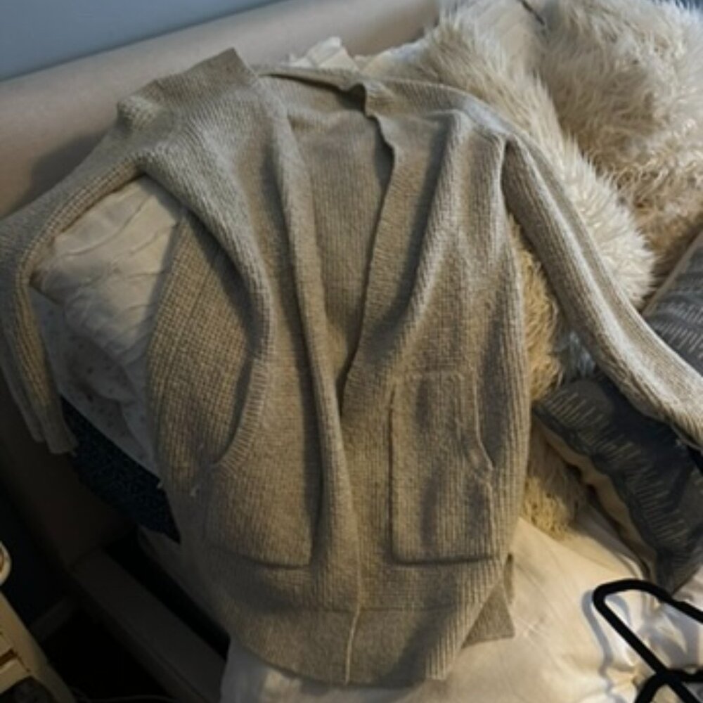 Light Gray Open Cardigan